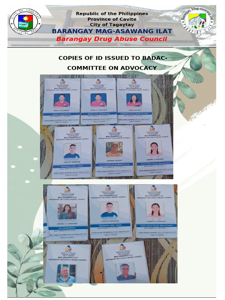 Copies of Id Issued at Coa | PDF