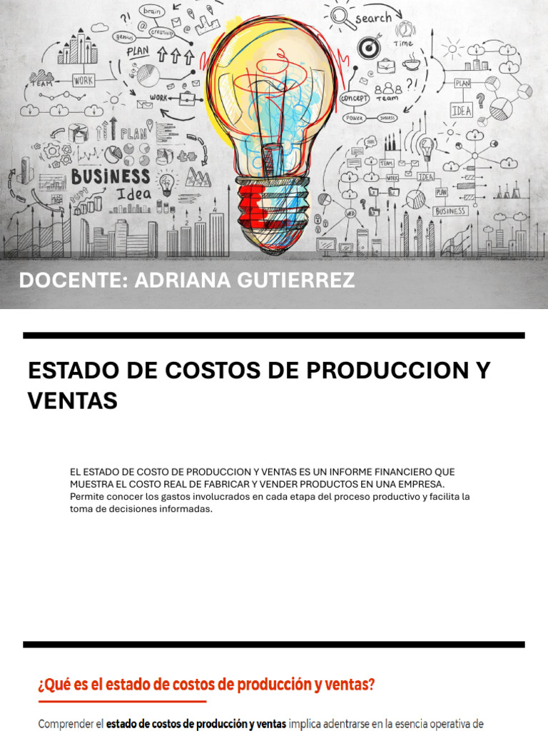 Estado de Costos de Producción y Ventas | PDF