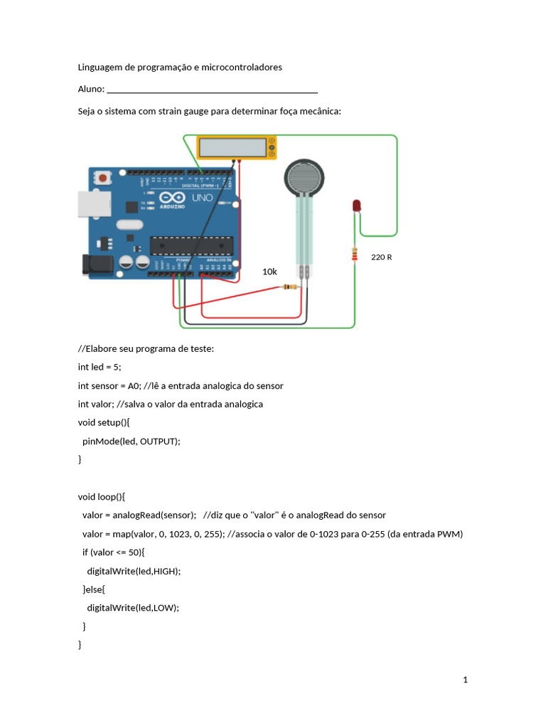 Programação de Strain Gauge com Arduino | PDF