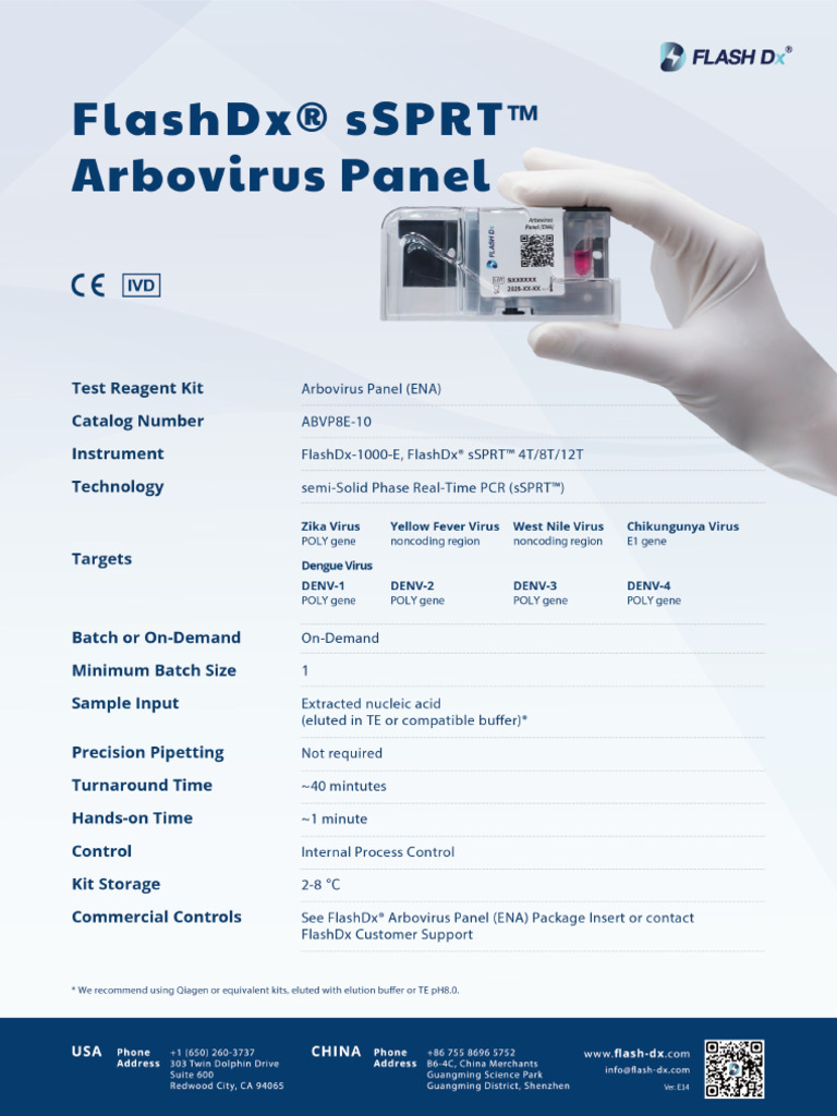 FlashDx Arbovirus Datasheet E14 | PDF
