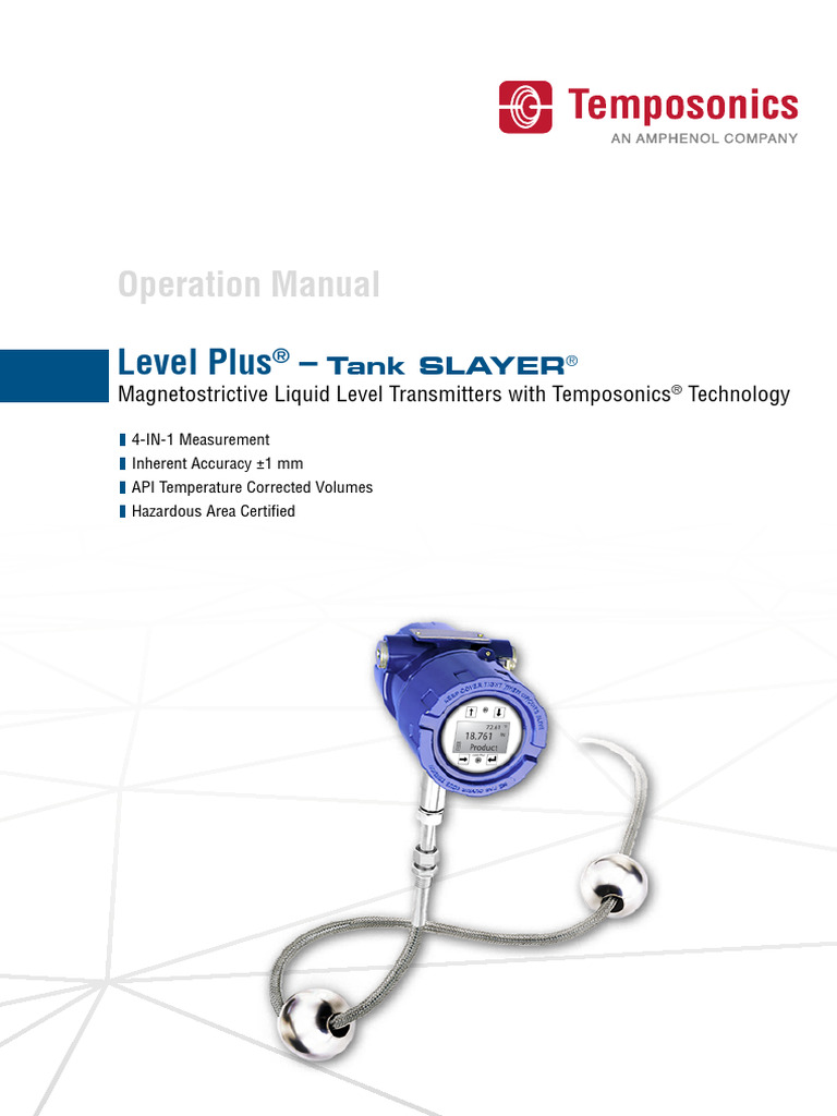 Magnetostrictive Level Transmitters Guide | PDF | Density | Explosion
