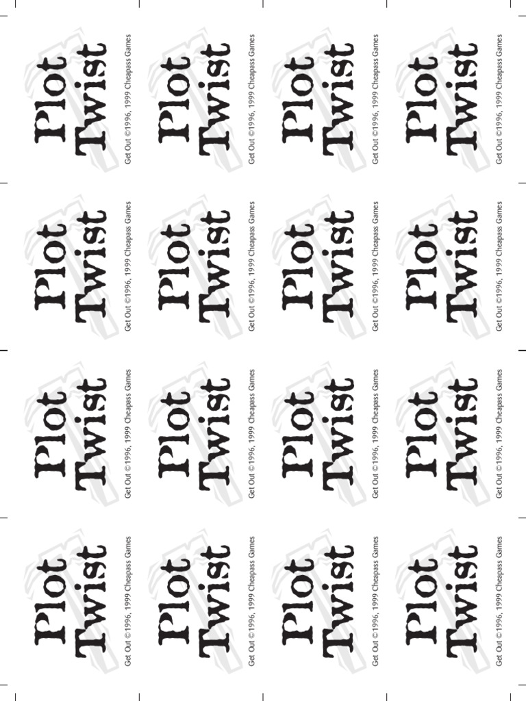 Plot Twist Game Overview | PDF