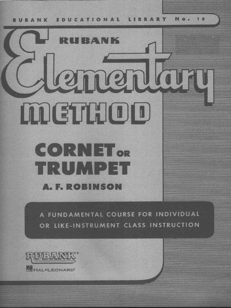 A. F. Robinson - Rubank Elementary Method for Trumpet or Cornet | PDF