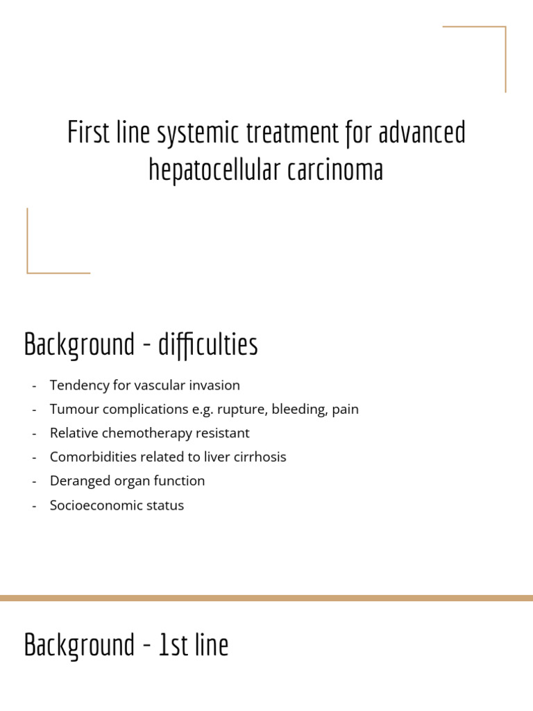 First-Line Treatments for Advanced HCC | PDF | Hepatitis | Hepatitis C