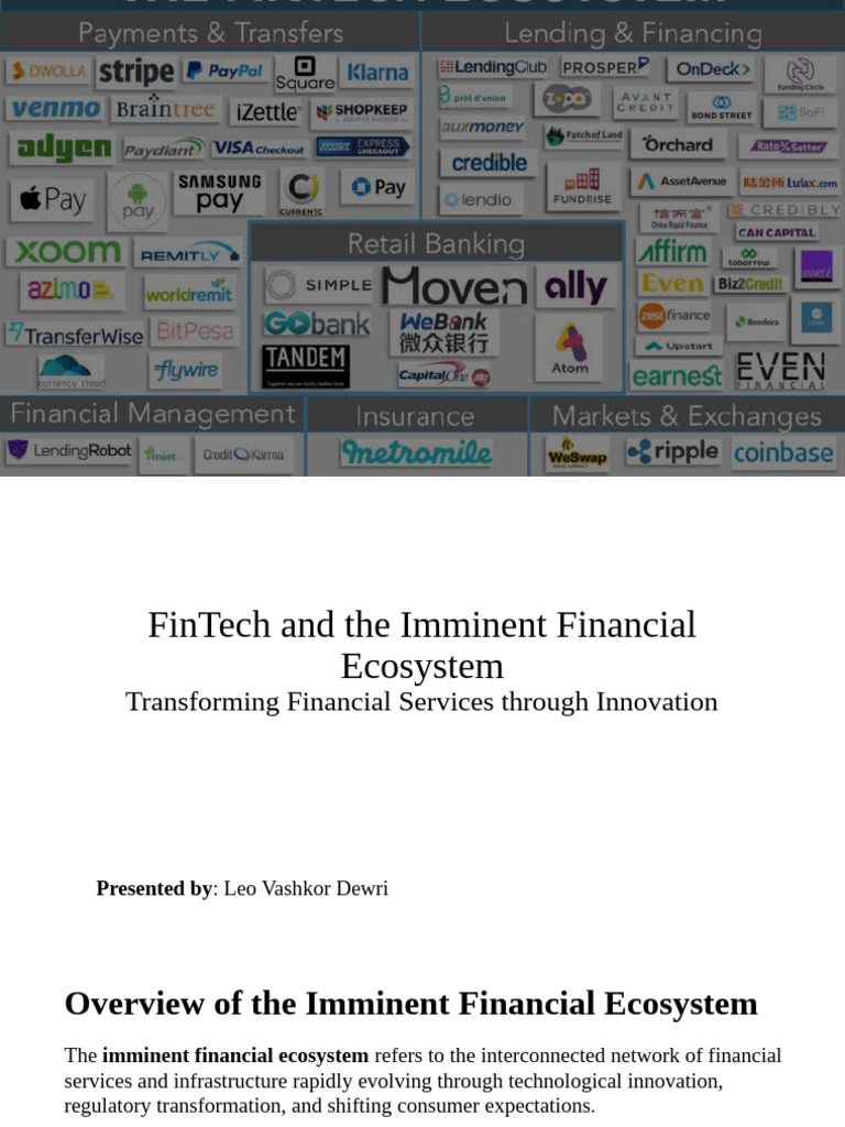 FinTech and The Imminent Financial Ecosystem | PDF
