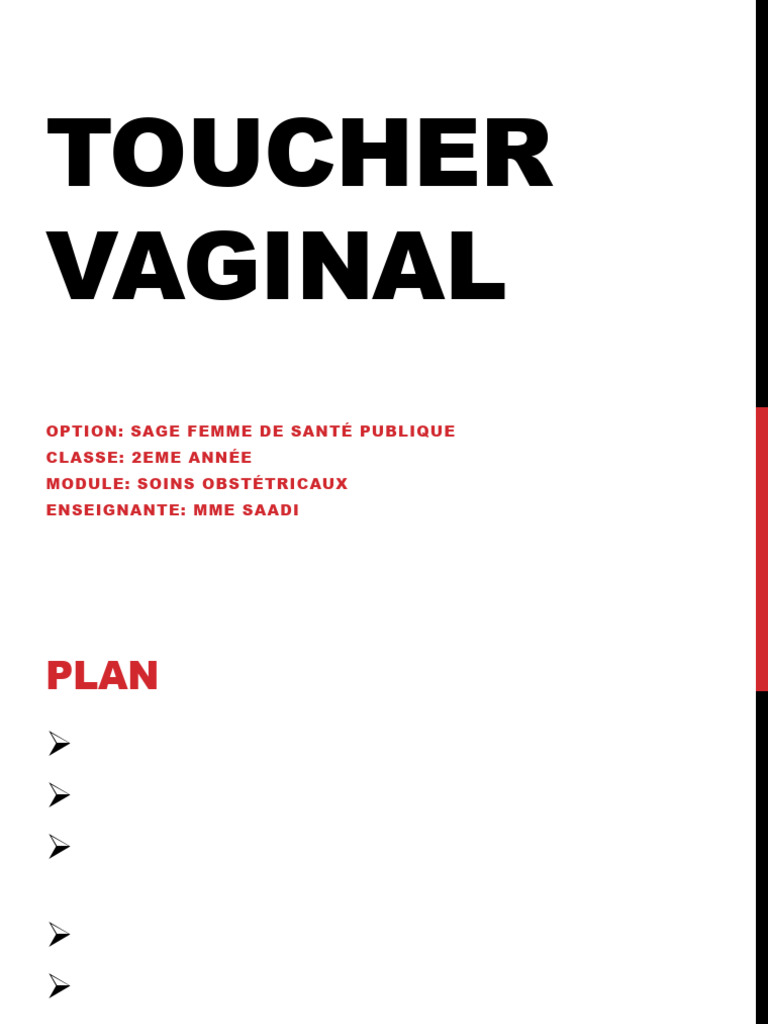 Toucher vaginal : techniques et indications | PDF | Gynécologie | Utérus