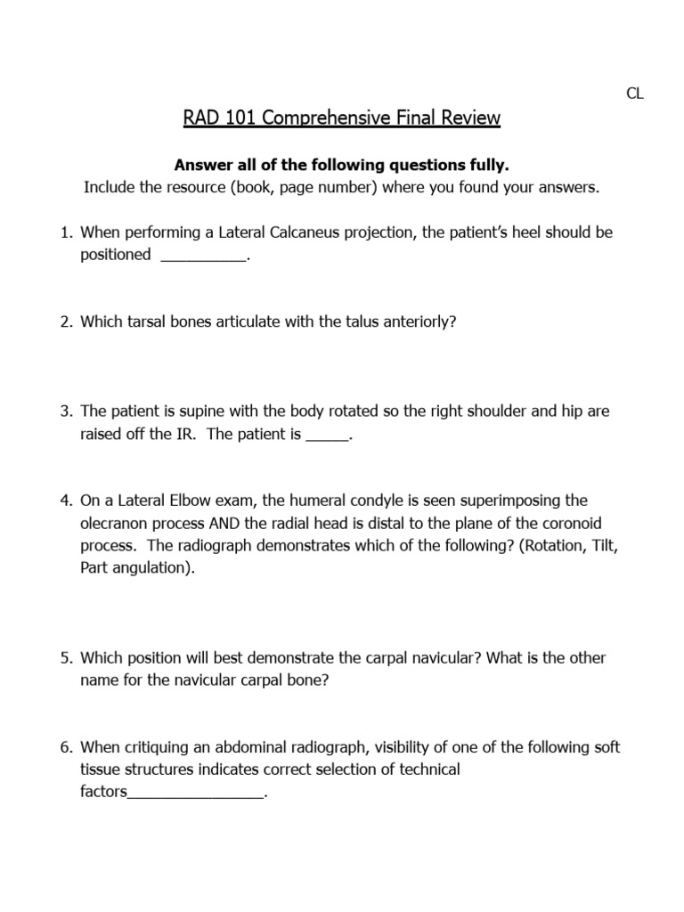 Radiographic Positioning and Techniques Guide | PDF | Foot | Ankle