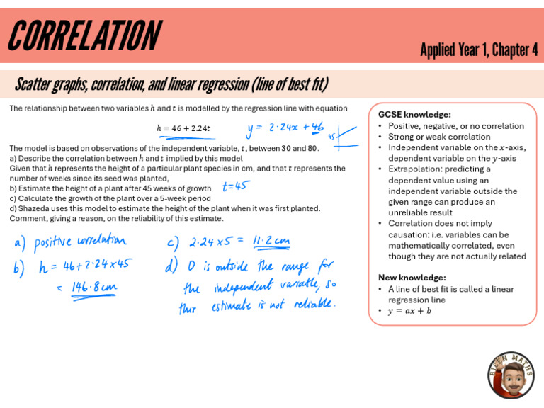Correlation and Linear Regression Explained | PDF | Regression Analysis ...