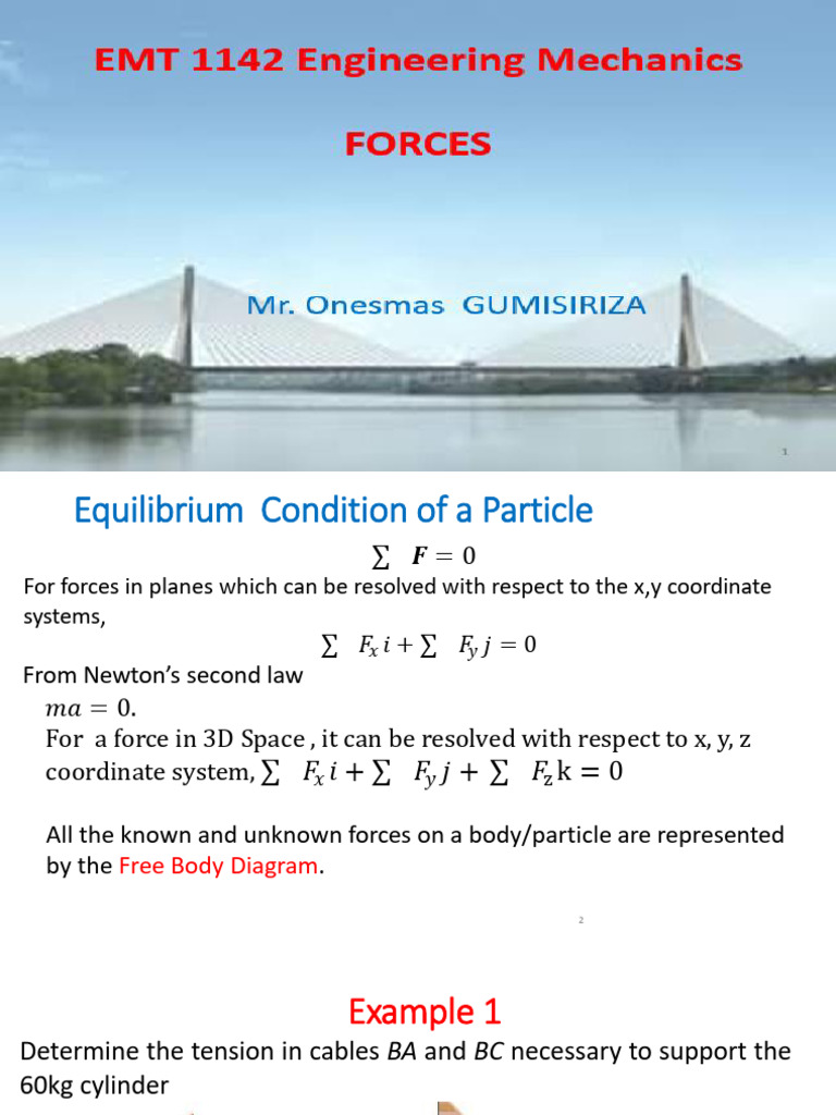 Particle Equilibrium and Force Moments | PDF | Force | Torque