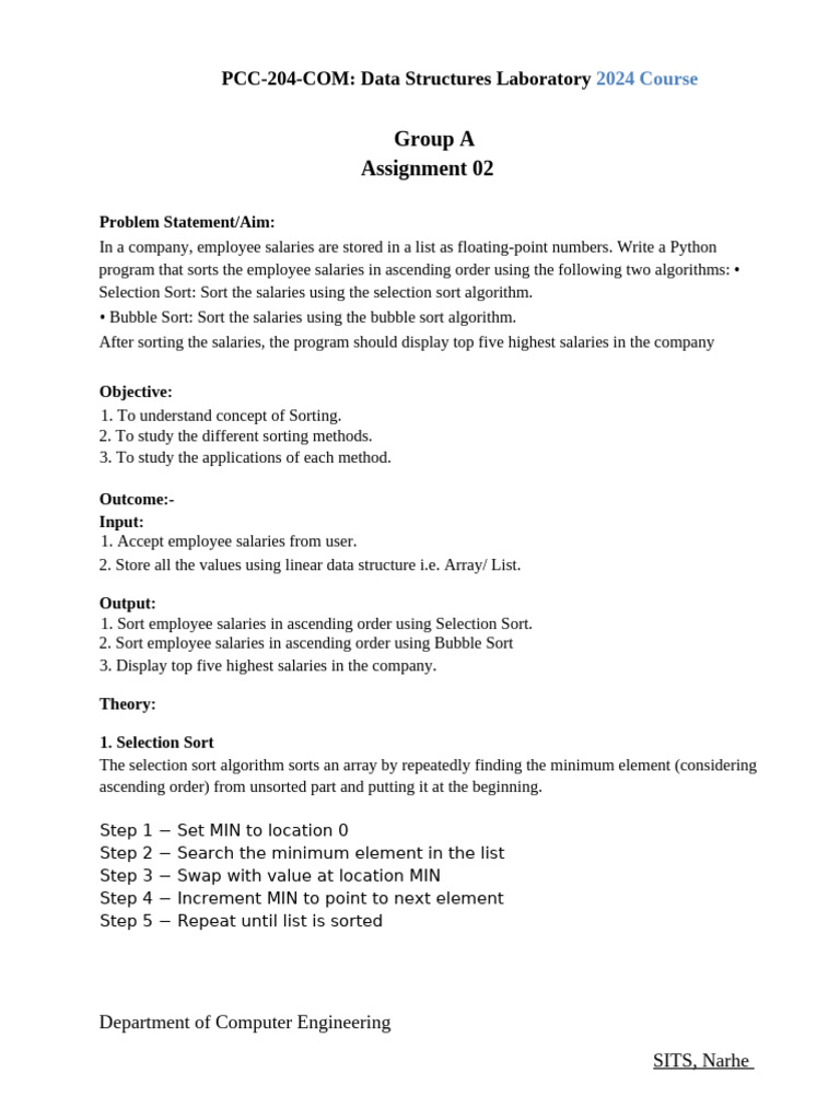 Assignment 2 | PDF | Algorithms And Data Structures | Algorithms