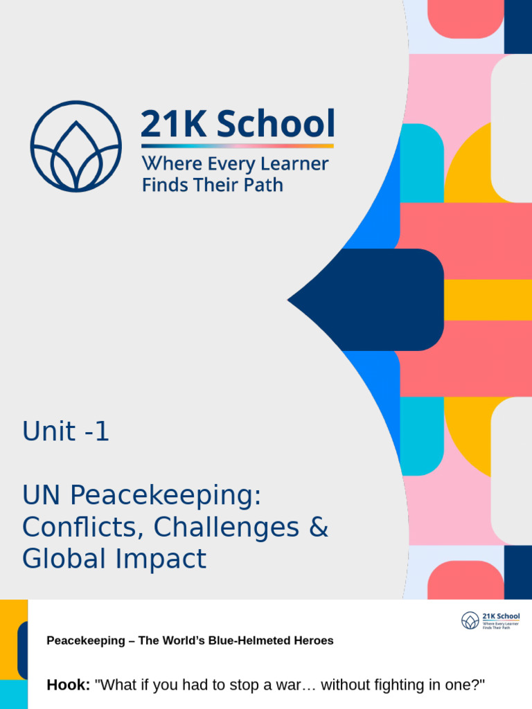 Unit+ 1+ UN+Peacekeeping +Conflicts,+Challenges+&+Global+Impact+(4 ...