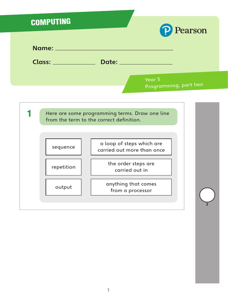 Year 5 Programming Concepts and Exercises | PDF | Computer Engineering ...
