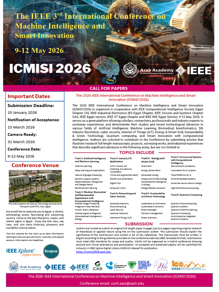 Call for Papers: ICMISI 2026 Conference | PDF | Artificial Intelligence ...