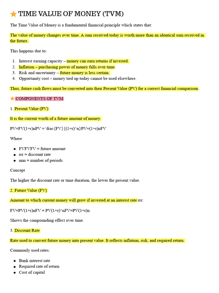 Understanding Time Value of Money Concepts | PDF | Capital Budgeting ...
