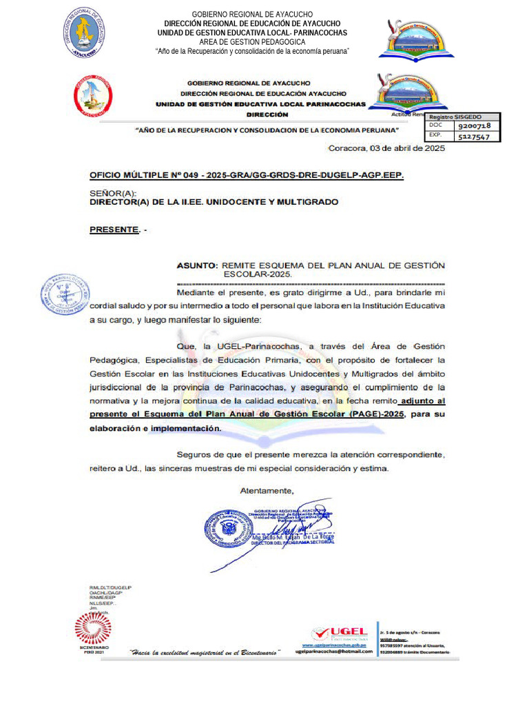 Plan Anual de Gestión Escolar 2025 | PDF | Evaluación | Plan de estudios