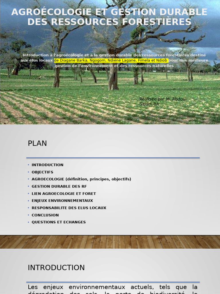 Agroécologie et Gestion Durable des Forêts | PDF | Agroécologie | Forêt