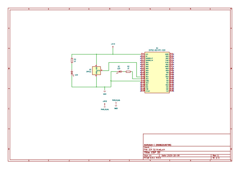 ESP32 Circuit Schematic Design | PDF