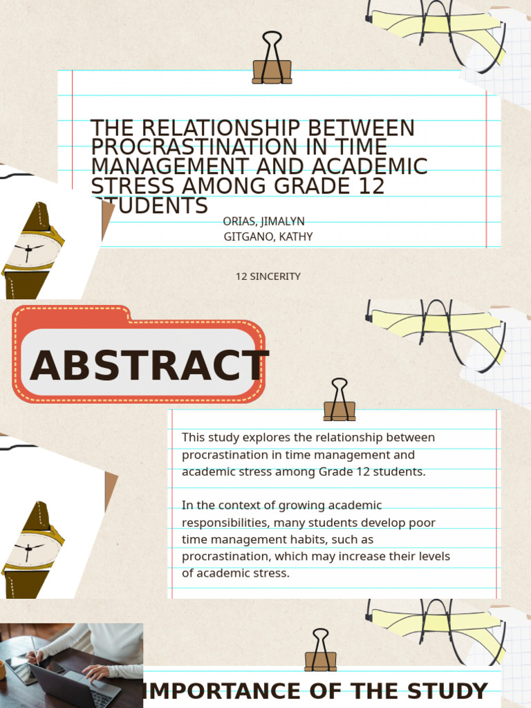 The Relationship Between Procrastination in Time Management and ...