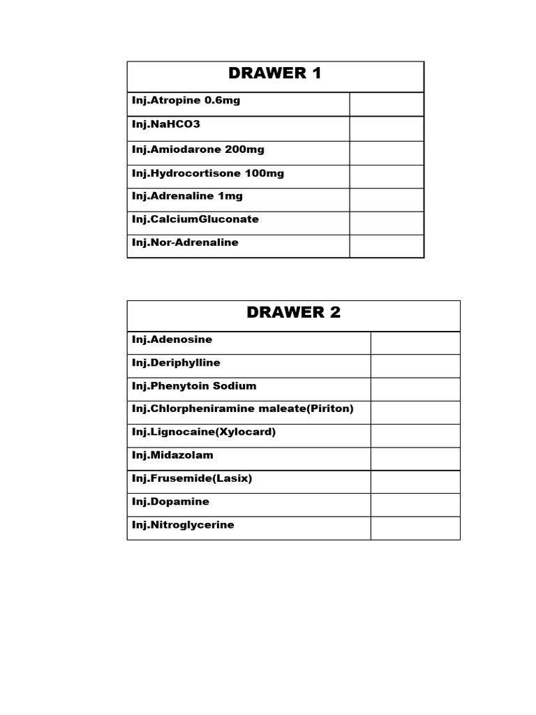 Medical Emergency Supplies Inventory | PDF