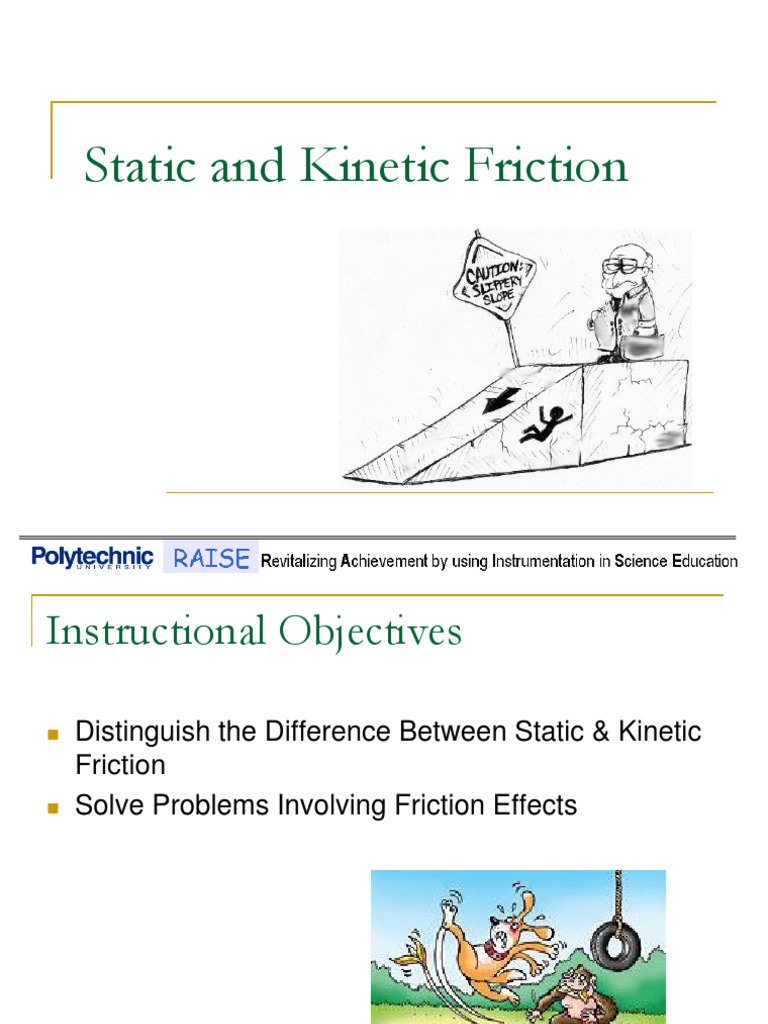 Static vs Kinetic Friction Explained | PDF | Friction | Kinetic Energy