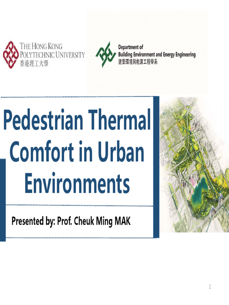 Urban Pedestrian Thermal Comfort Guide | PDF | Heat Transfer | Humidity