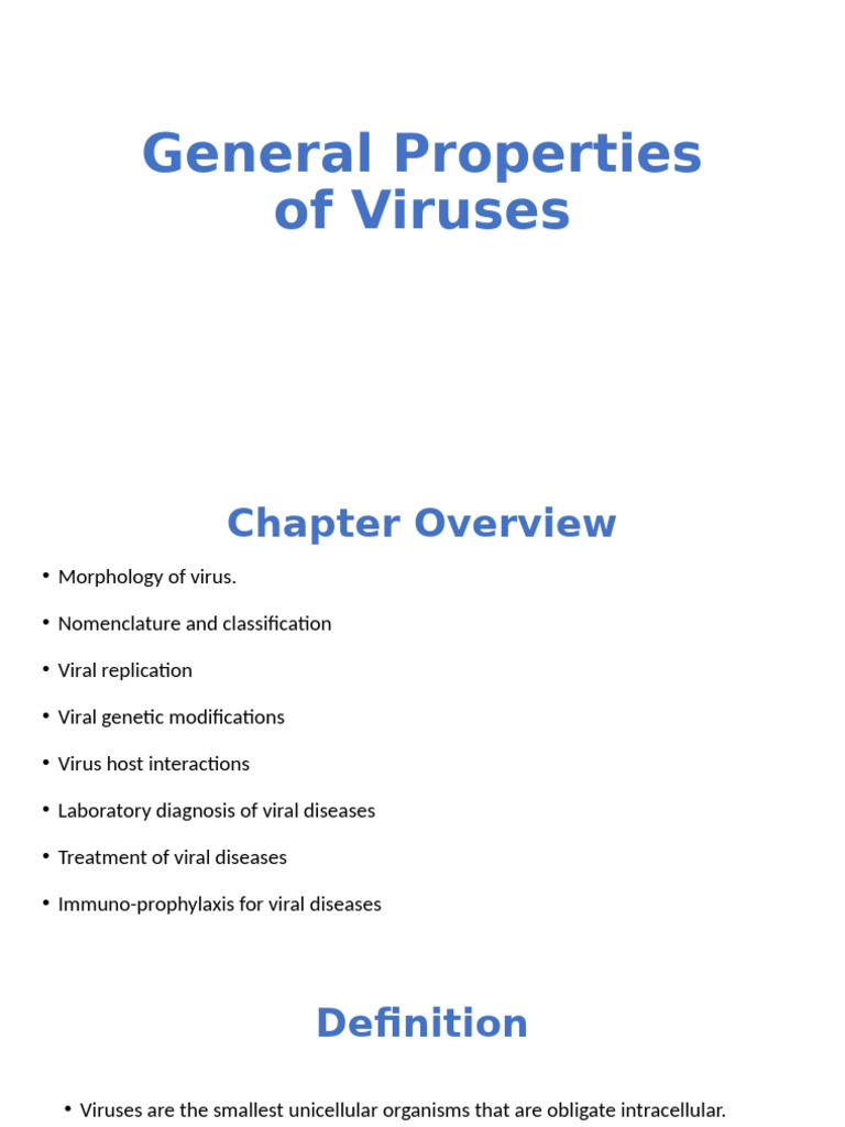 General Properties of Viruses | PDF | Virus | Polymerase Chain Reaction
