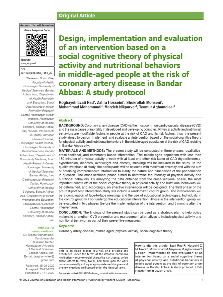 Design Implementation and Evaluation of an Interve (1) | PDF ...