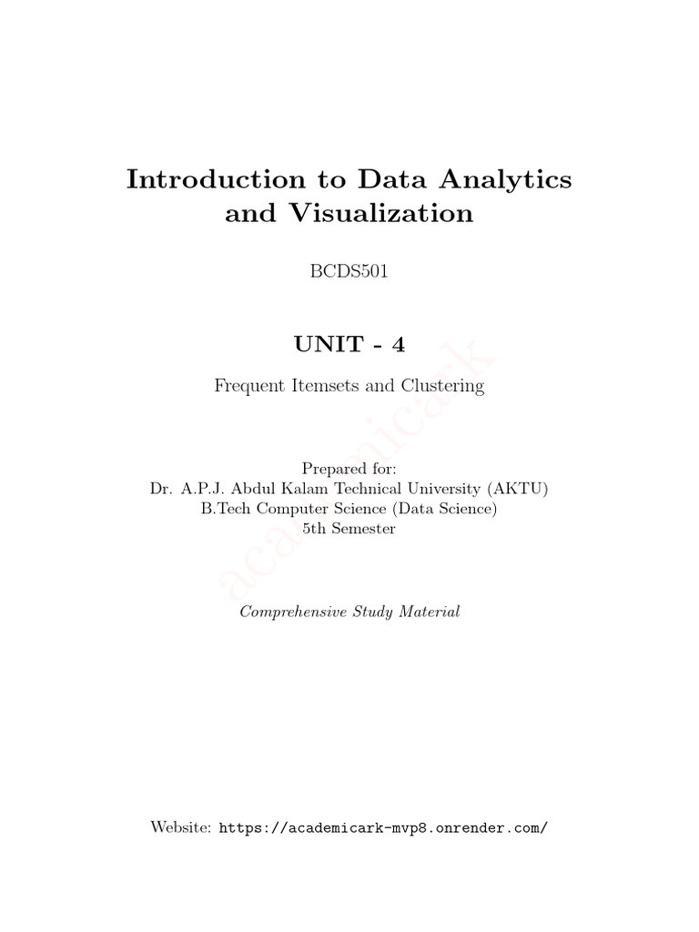 Frequent Itemsets and Clustering Guide | PDF | Cluster Analysis ...