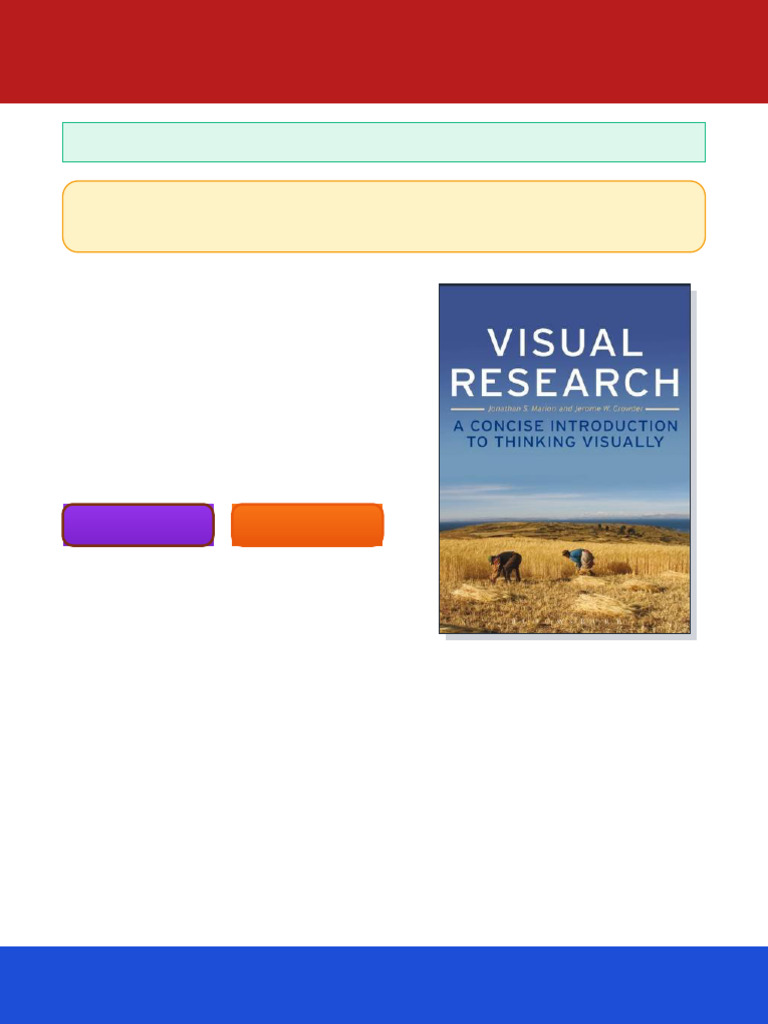 Visual research a concise introduction to thinking visually Crowder ...