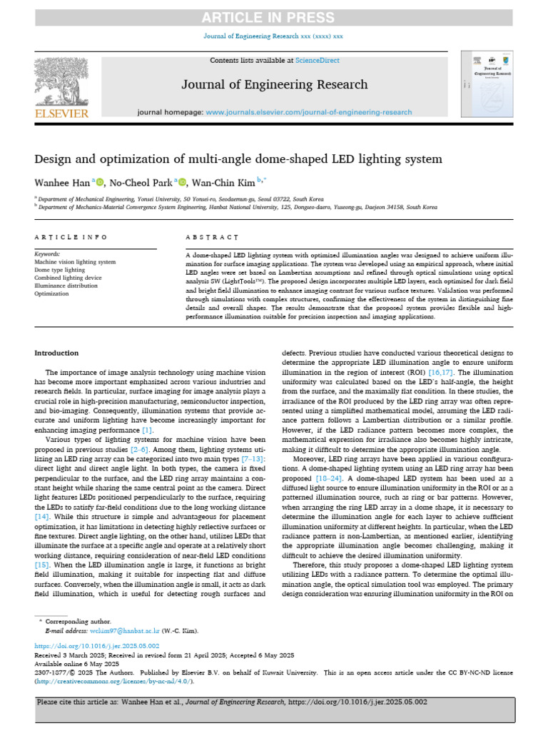 Optimized Dome-Shaped LED Lighting System | PDF | Optics | Light