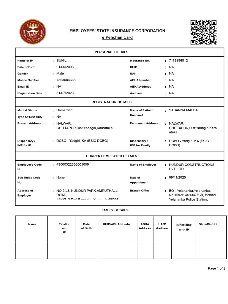 Suneela E-Pehchan Card | PDF