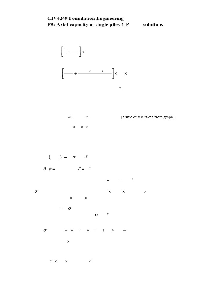 P4 Pile Foundations 1 Solutions | PDF