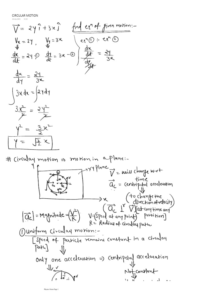 Understanding Circular Motion in Physics | PDF