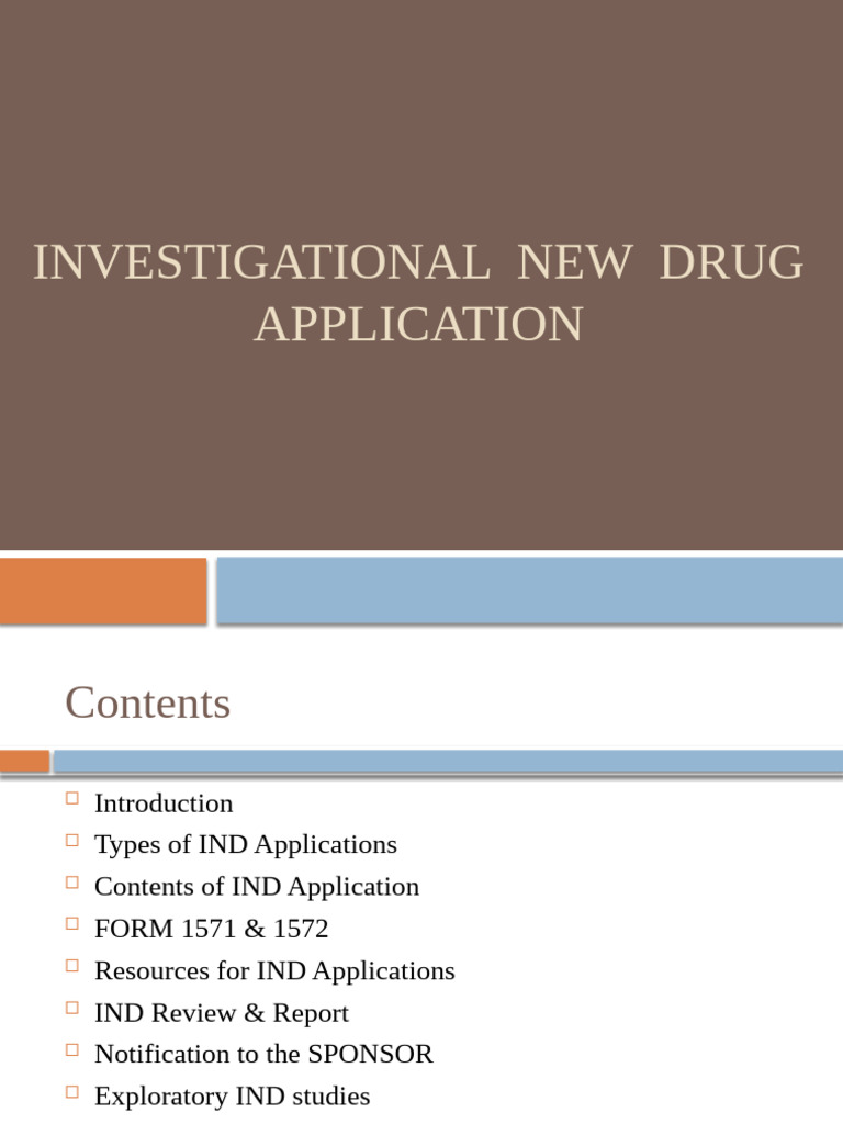 Lecture 3- InD ApplicationCopy (1) | PDF | Clinical Trial | Food And ...