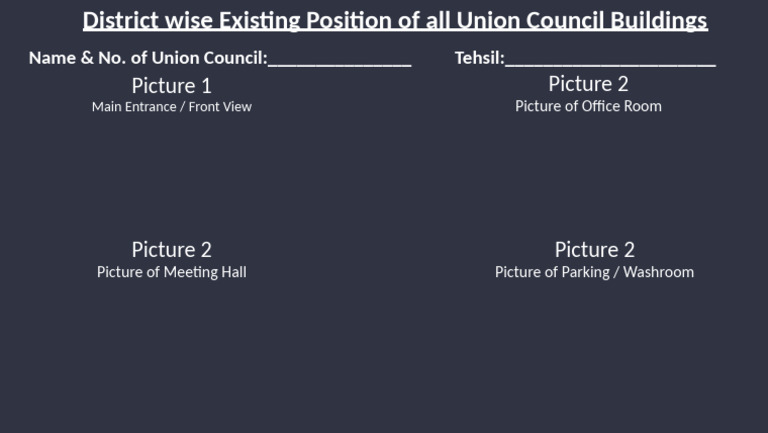 Union Council Buildings by District | PDF