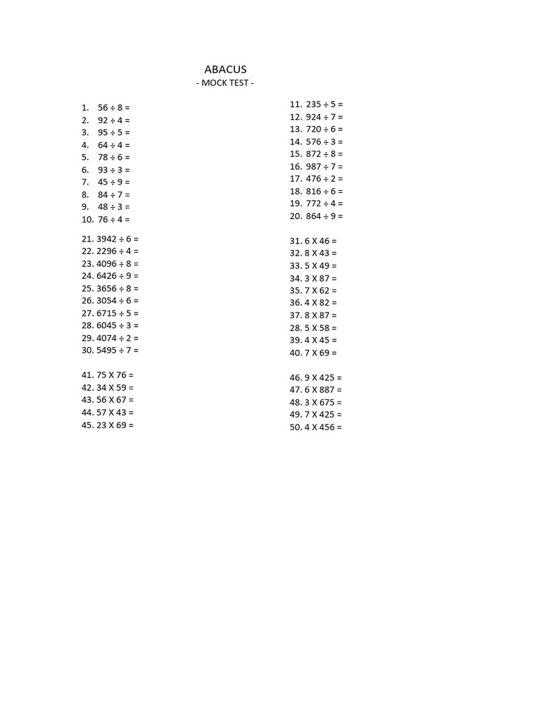 Abacus | PDF