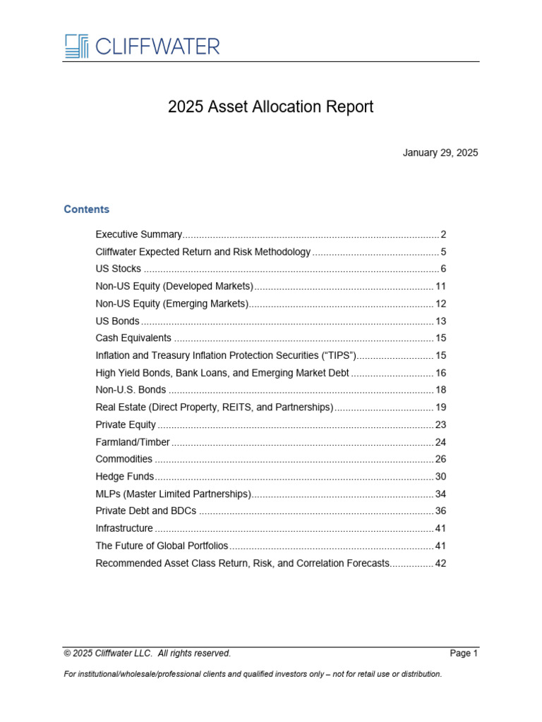 2025 Asset Allocation Insights Report | PDF | Msci | Asset Allocation