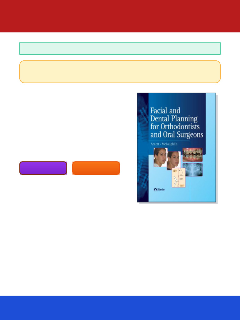 Facial and Dental Planning for Orthodontists and Oral Surgeons1 1st ...