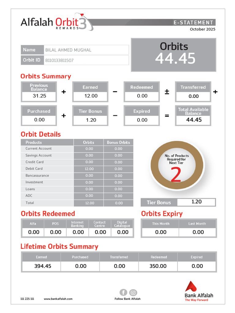 Orbit Statement - Oct-25 - 8110133811507 | PDF