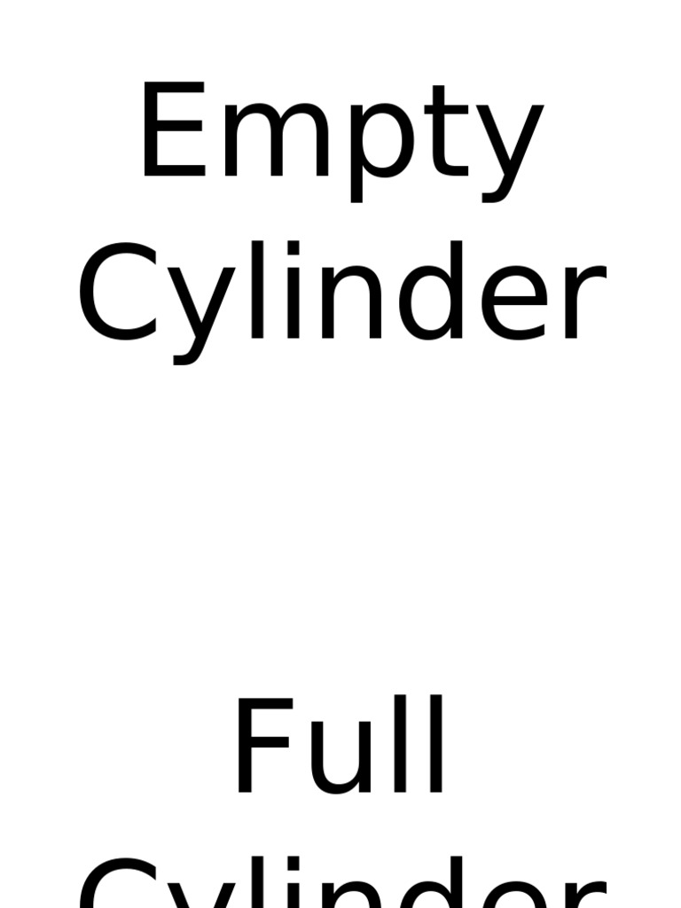 Empty Cylinder & Full Cylinder | PDF