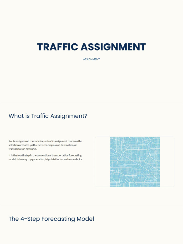 Traffic Assignment | PDF