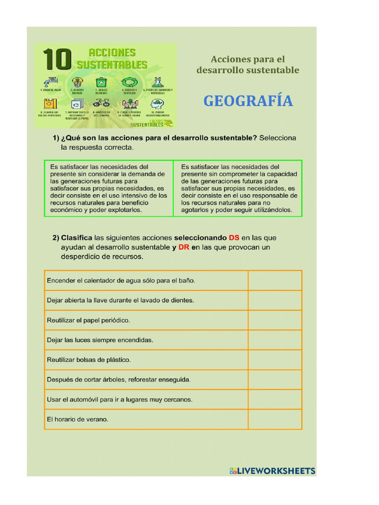 Acciones de Desarrollo Sustentable | PDF