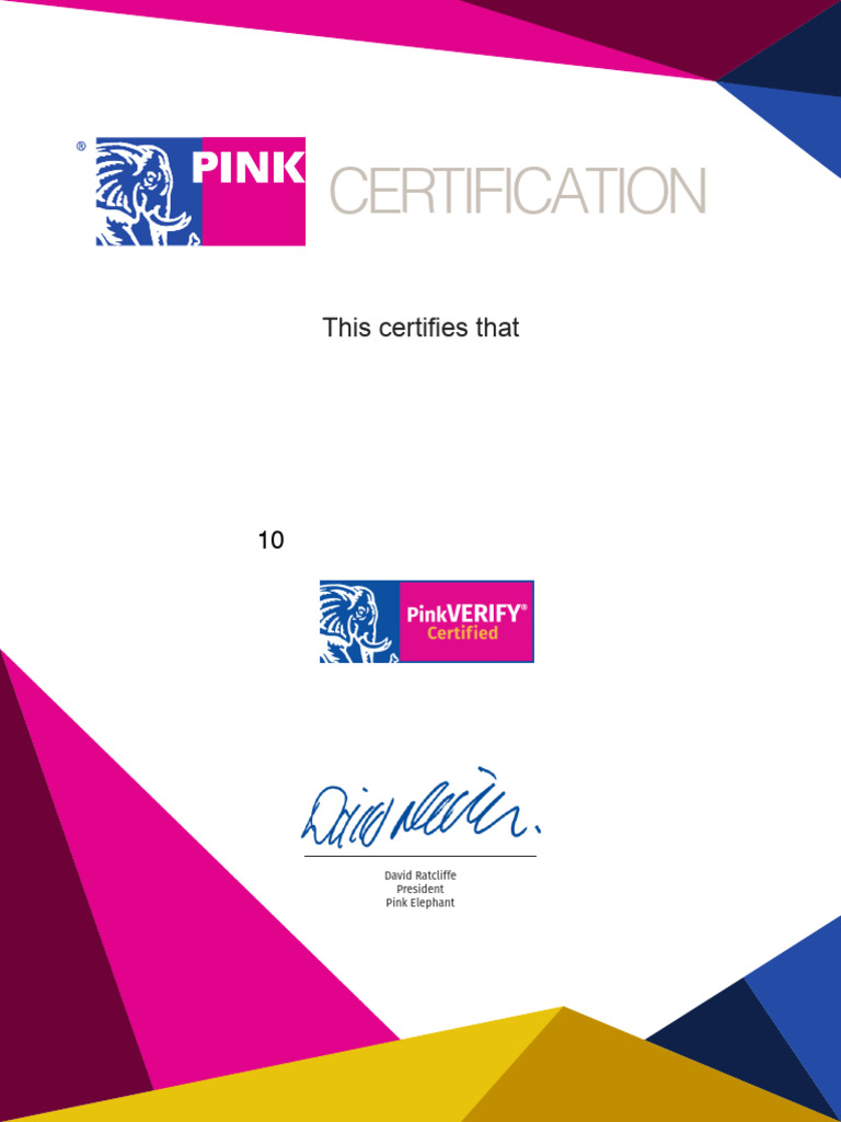 ServiceDesk Plus PinkVERIFY Certification | PDF