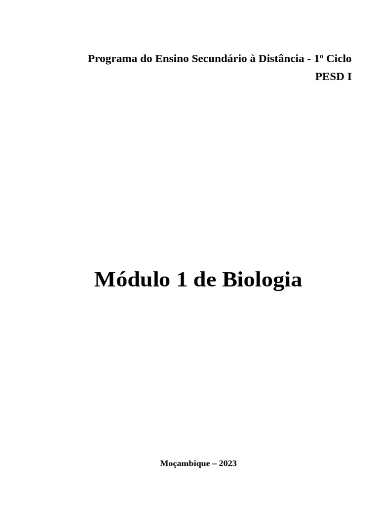 Modulo 1 de Biologia 17.07.2023 F | PDF | Biologia | Método científico