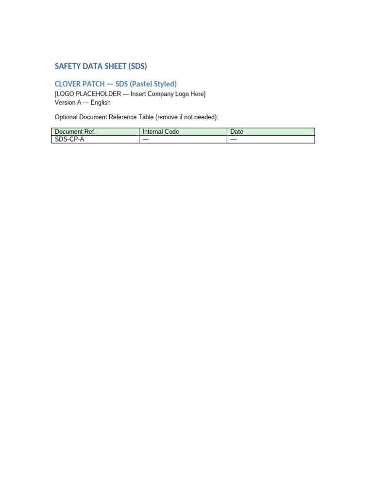 Clover Patch Safety Data Sheet (SDS) | PDF