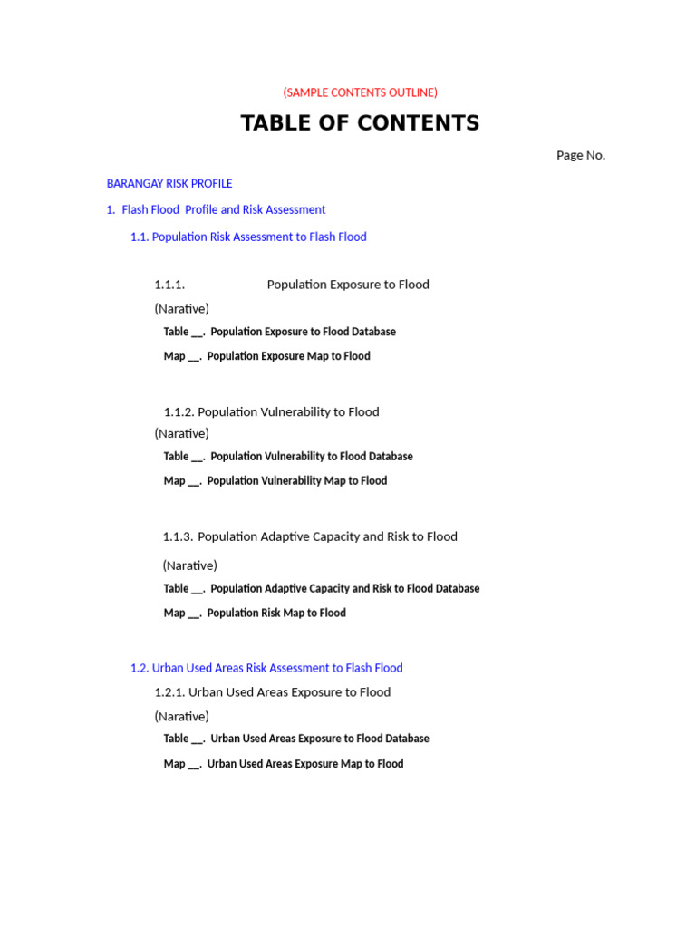 Barangay Risk Assessment Profiles | PDF | Flood | Risk