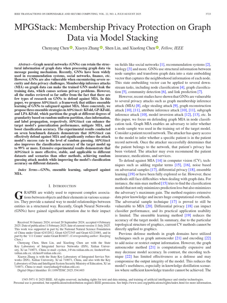 MPGStack Membership Privacy Protection on Graph Data via Model Stacking ...