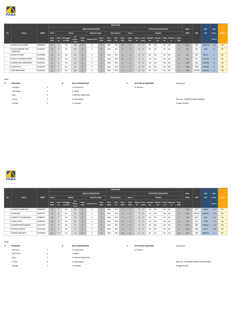 Monthly Operator Performance Report | PDF