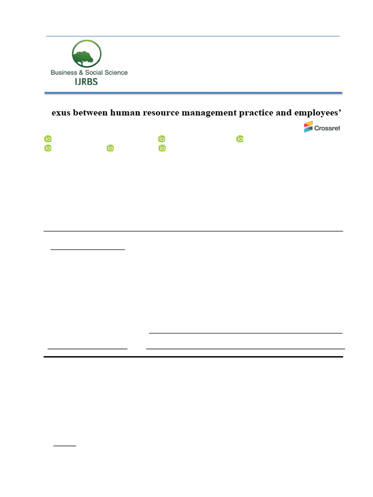 HRM Practices Impact on Employee Behavior | PDF | Statistics | Analysis ...