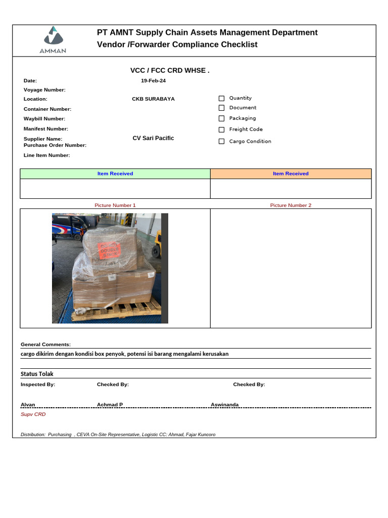 Vendor Compliance Checklist for Supply Chain | PDF